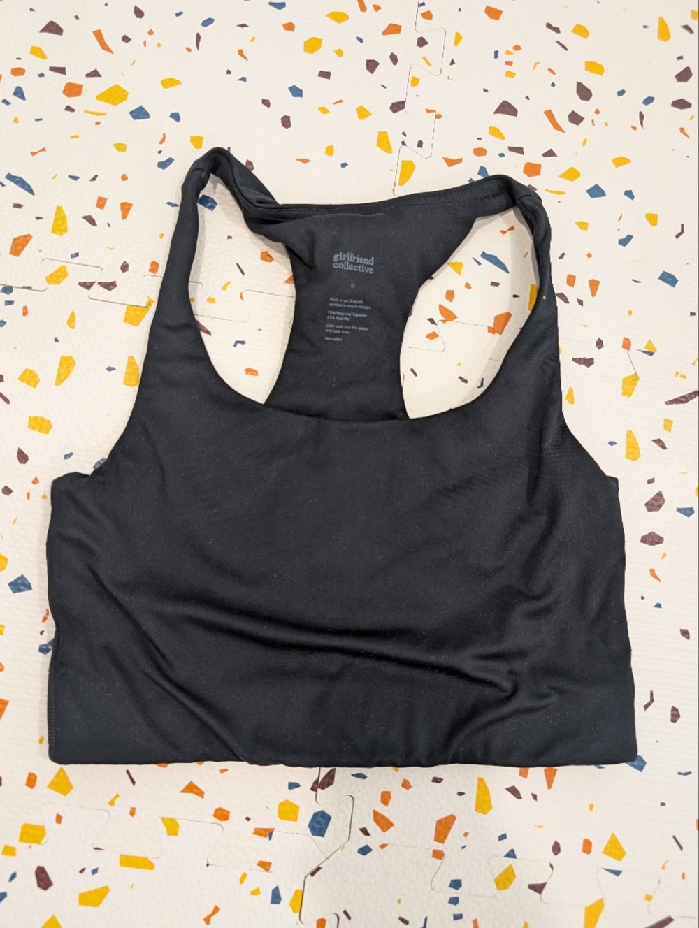 Girlfriend Collective Small Black Bra